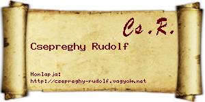 Csepreghy Rudolf névjegykártya
