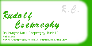 rudolf csepreghy business card